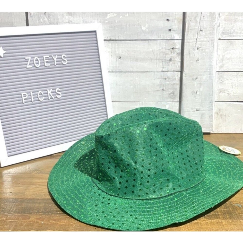 St. Patricks Day Green  Cowboy Hat, New
